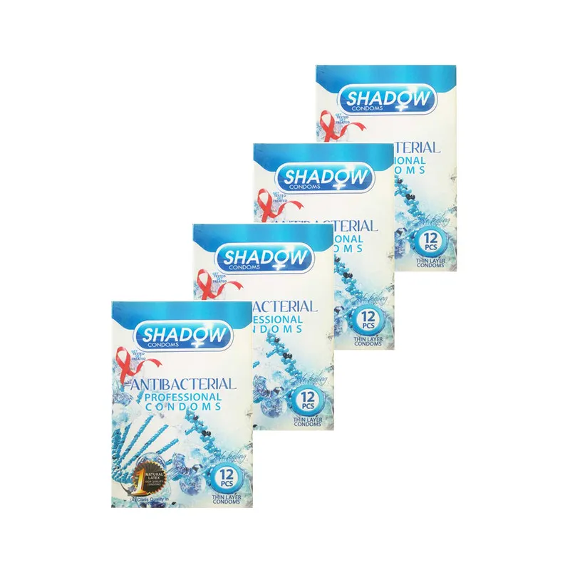  کاندوم شادو مدل Antibacterial مجموعه 4 عددی 
