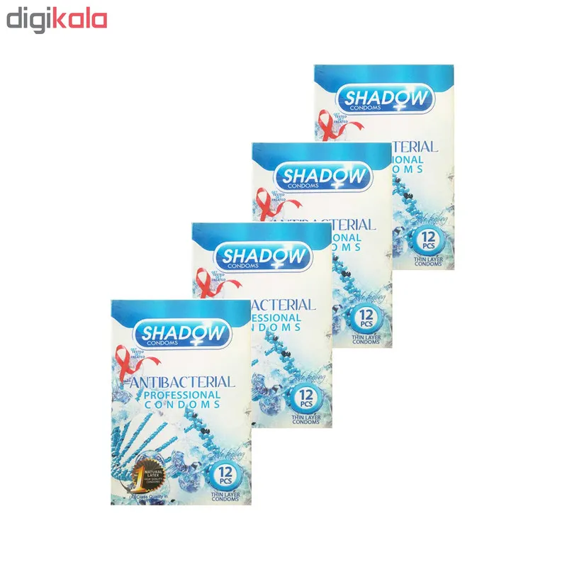  کاندوم شادو مدل Antibacterial مجموعه 4 عددی  - تصویر 2