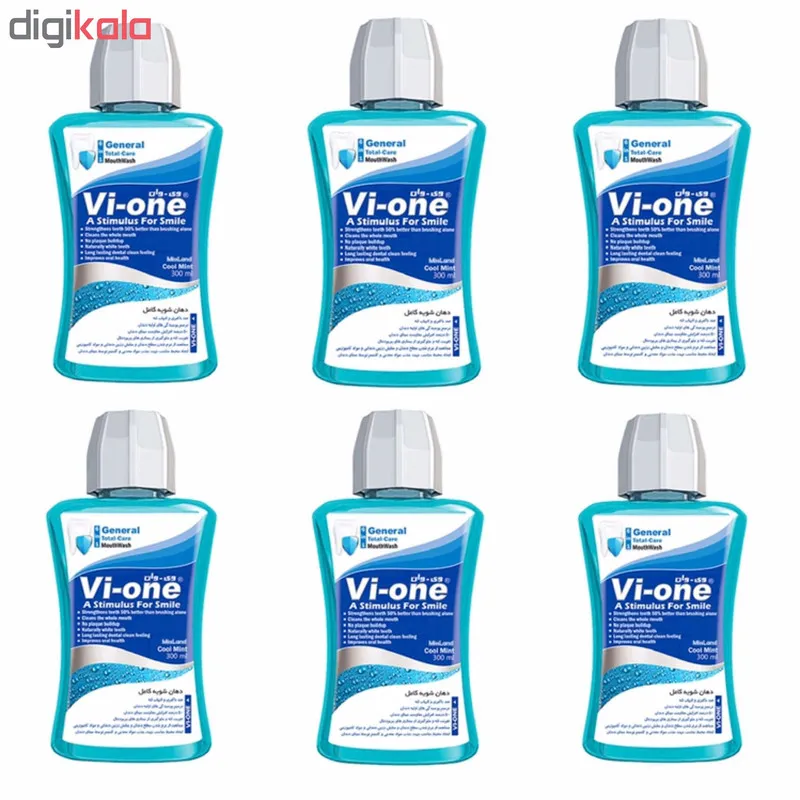 دهان شویه وی وان مدل General Cool Mint حجم 330 میلی لیتر بسته 6 عددی - تصویر 2