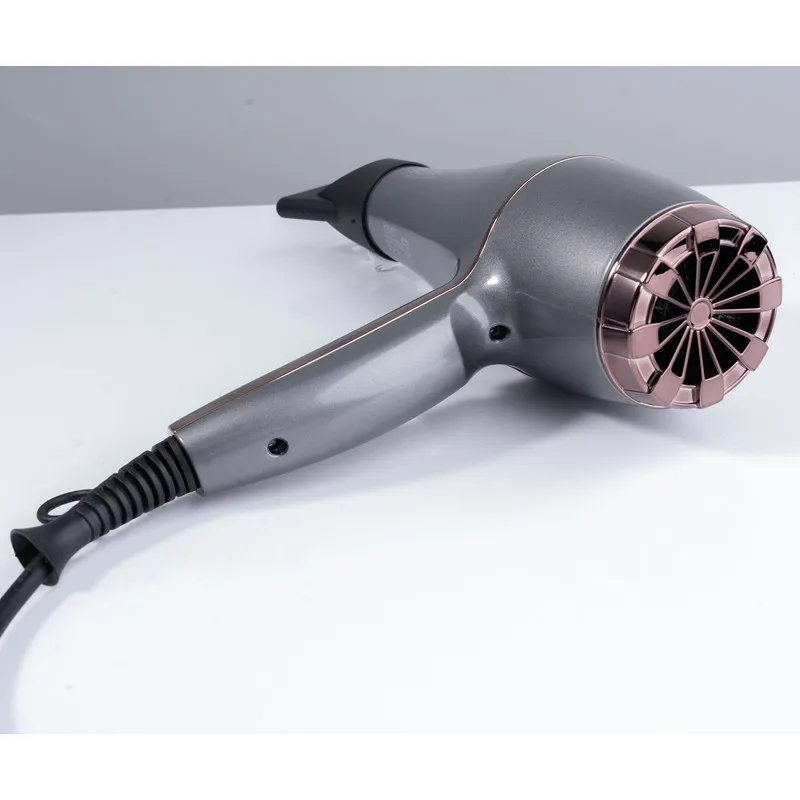 سشوار حرفهای 2200 وات رومئو مدل RM-5858، موتور AC، وزن 450 گرم، المنت فلز، دارای سری متمرکزکننده باریک با ویژگی صافکنندگی، حجمدهندگی، با قابلیت تنظیم دما، باد سرد - تصویر 6