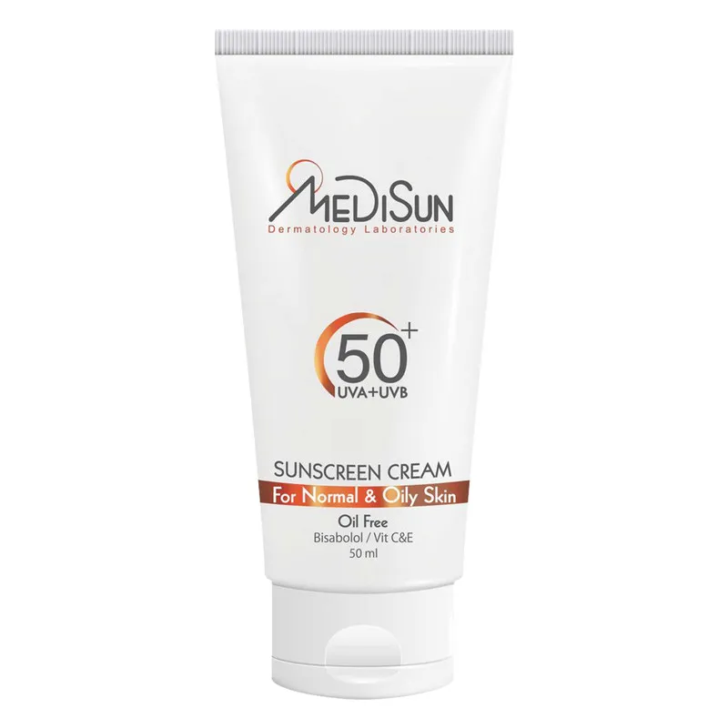 کرم ضد آفتاب بدون رنگ مدیسان SPF 50 مدل 0013 مناسب پوستهای نرمال و چرب حجم 50 میلیلیتر - تصویر 2
