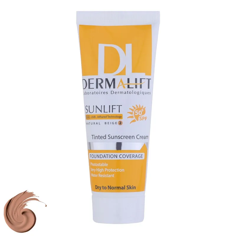 کرم ضدآفتاب درمالیفت مدل SPF50 پوست خشک 2، حجم 40 میلیلیتر - تصویر 2