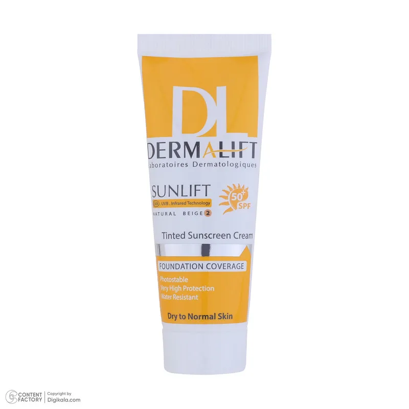 کرم ضدآفتاب درمالیفت مدل SPF50 پوست خشک 2، حجم 40 میلیلیتر - تصویر 4