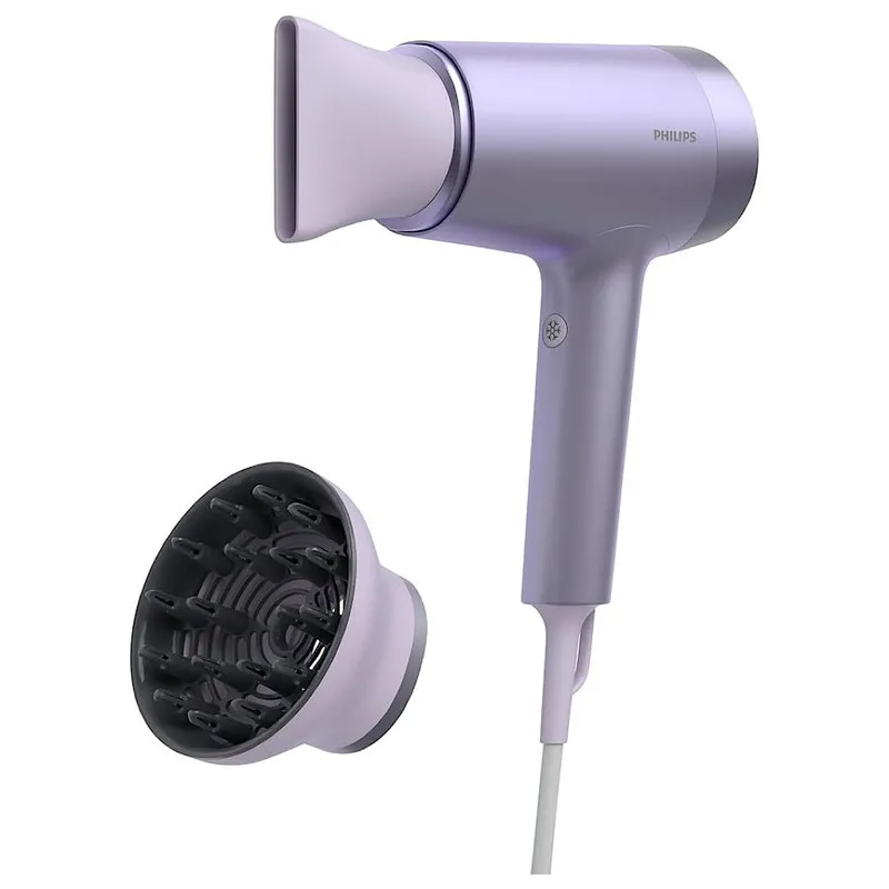 سشوار حرفه‌ای 1800 وات فیلیپس مدل BHD720، موتور DC، وزن 950 گرم، دارای سری دیسپانسر، متمرکز‌کننده باریک با ویژگی فرکنندگی، صاف‌کنندگی، حجم‌دهندگی، با قابلیت فناوری تولید یون - تصویر 4