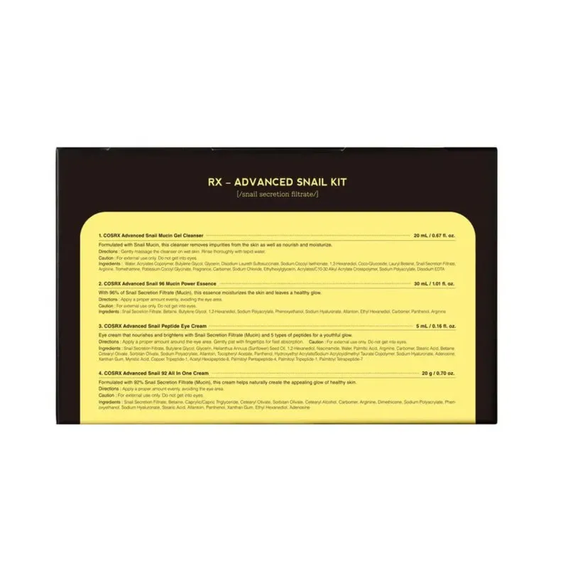 مجموعه مراقبت از پوست کوزارکس مدل snail-kit بسته 4 عددی - تصویر 3