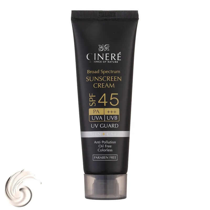 کرم ضدآفتاب آقايان SPF45 سینره، حجم 50 میلیلیتر - تصویر 3