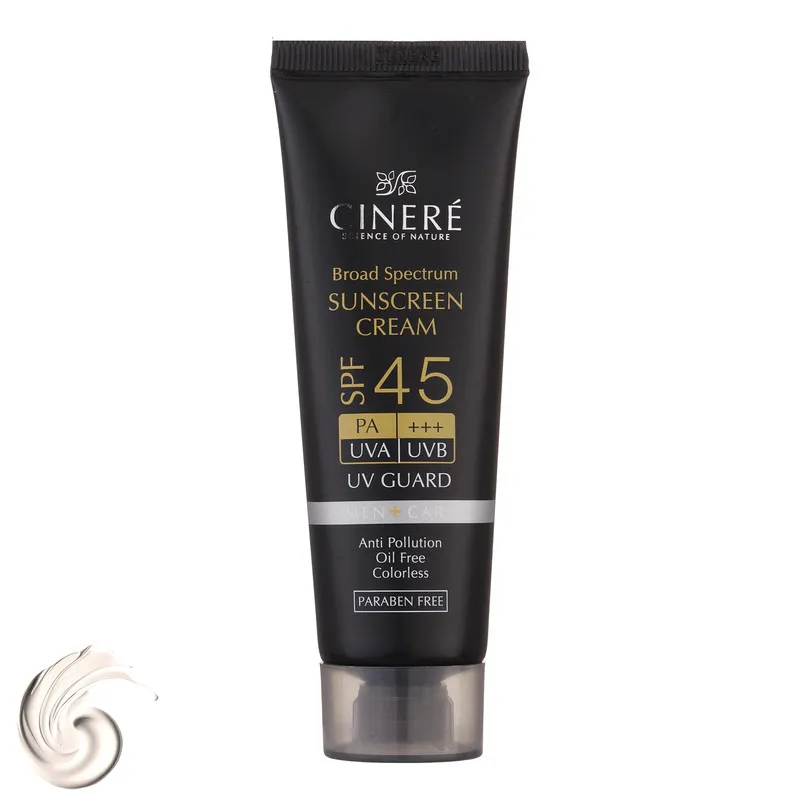 کرم ضدآفتاب آقايان SPF45 سینره، حجم 50 میلیلیتر - تصویر 4