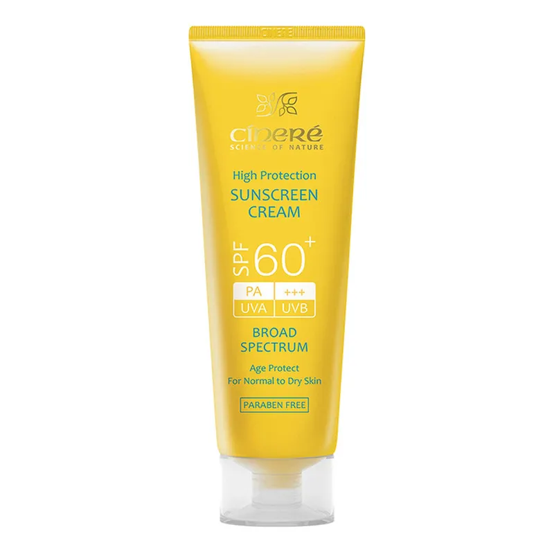 کرم ضدآفتاب بی‌رنگ سینره مدل SPF60 مناسب انواع پوست، حجم 50 میلی‌لیتر