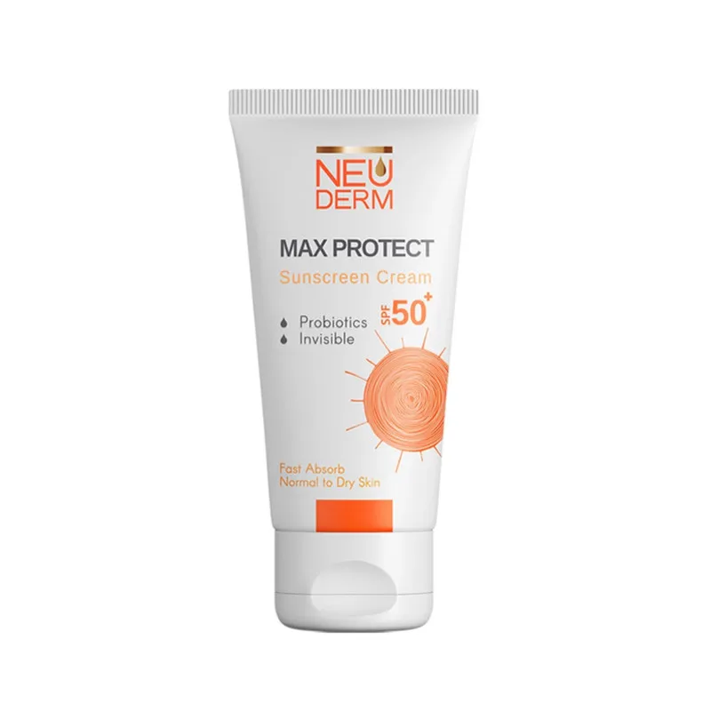 کرم ضد آفتاب بدون رنگ نئودرم SPF 50 مدل invisible_normal مناسب انواع پوست حجم 50 میلیلیتر - تصویر 2