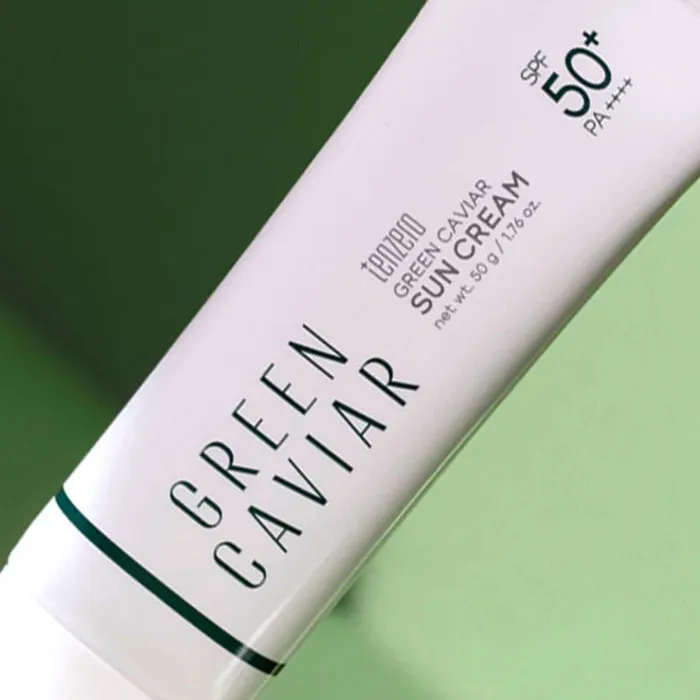 کرم ضد آفتاب بدون رنگ تن زیرو SPF 50 مدل Green Caviar مناسب انواع پوست حجم 50 میلیلیتر - تصویر 3