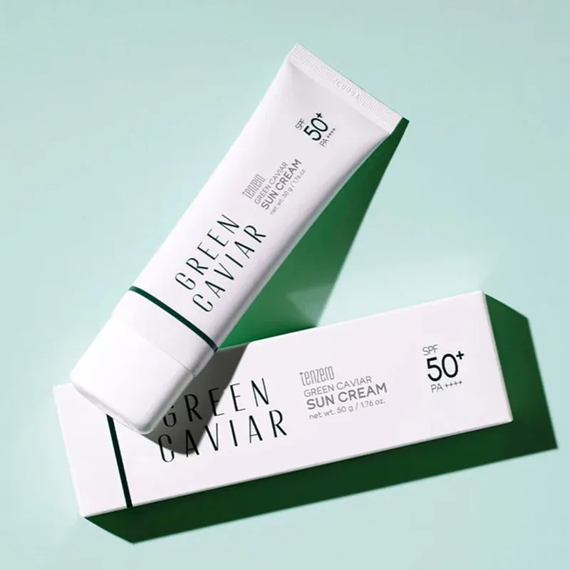 کرم ضد آفتاب بدون رنگ تن زیرو SPF 50 مدل Green Caviar مناسب انواع پوست حجم 50 میلیلیتر - تصویر 6