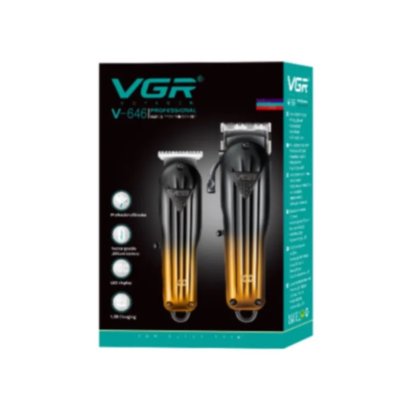 ماشین اصلاح موی سر و صورت وی جی ار مدل V-646 مجموعه دو عددی - تصویر 2