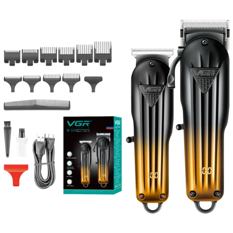 ماشین اصلاح موی سر و صورت وی جی ار مدل V-646 مجموعه دو عددی - تصویر 3