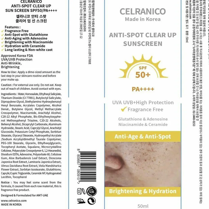کرم ضد آفتاب بدون رنگ سلرانیکو SPF 50 مدل CLEAR UP مناسب انواع پوست حجم 50 میلیلیتر - تصویر 3
