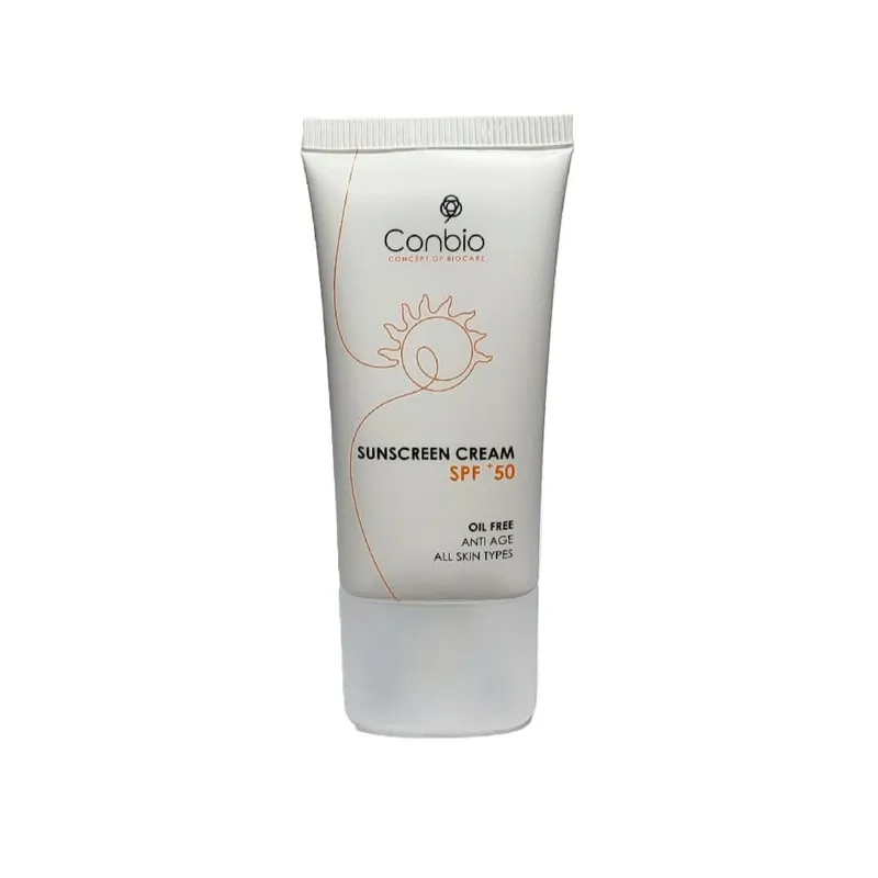 کرم ضد افتاب بدون رنگ کانبیو SPF50 مدل ANTI AGE مناسب انواع پوست حجم 50 میلی لیتر