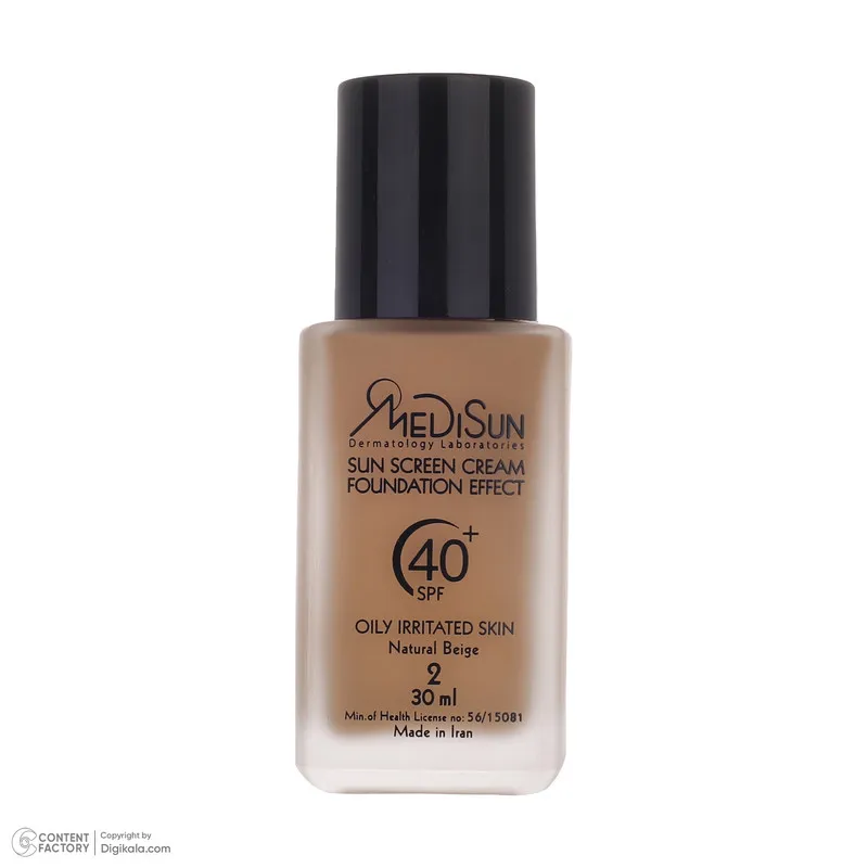 کرم ضد آفتاب رنگی مدیسان SPF40 مدل 02 مناسب پوستهای چرب حجم 30 میلیلیتر - تصویر 3