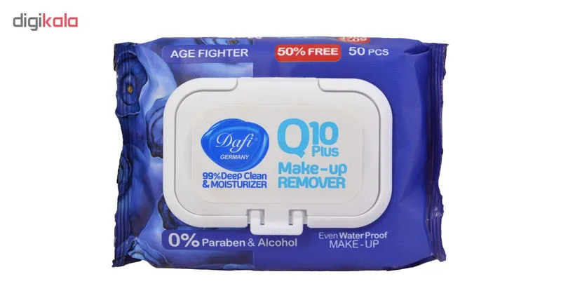 دستمال مرطوب دافی مدل Q10 blueberry بسته 50 عددی - تصویر 2
