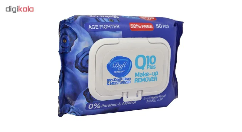 دستمال مرطوب دافی مدل Q10 blueberry بسته 50 عددی - تصویر 3