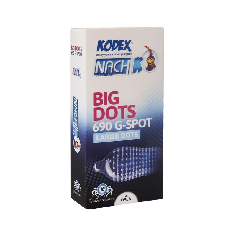 کاندوم ناچ کدکس مدل 690 BIG DOTS بسته 10 عددی به همراه کاندوم ناچ کدکس مدل Sensitive بسته 12 عددی - تصویر 2