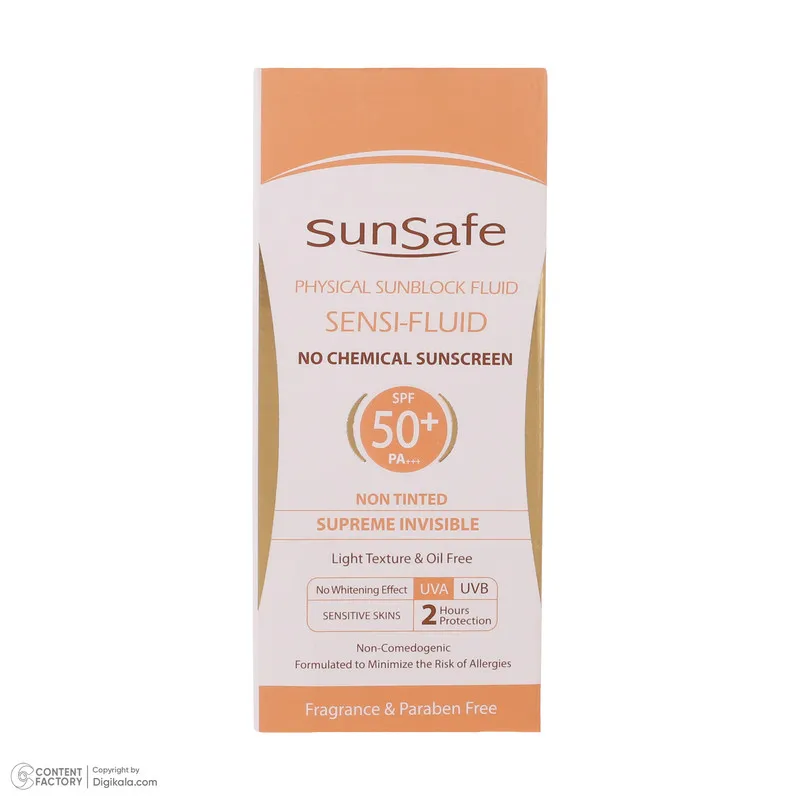 کرم ضد آفتاب بدون رنگ سان سیف SPF 50 مدل SENSI مناسب پوستهای حساس حجم 50 میلی لیتر - تصویر 3