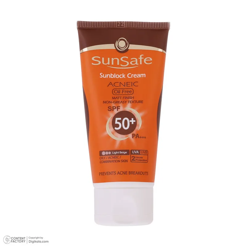 کرم ضد آفتاب رنگی سان سیف SPF 50 مدل ACNEIC-02 مناسب پوستهای چرب و آکنه ای حجم 50 میلی لیتر - تصویر 5