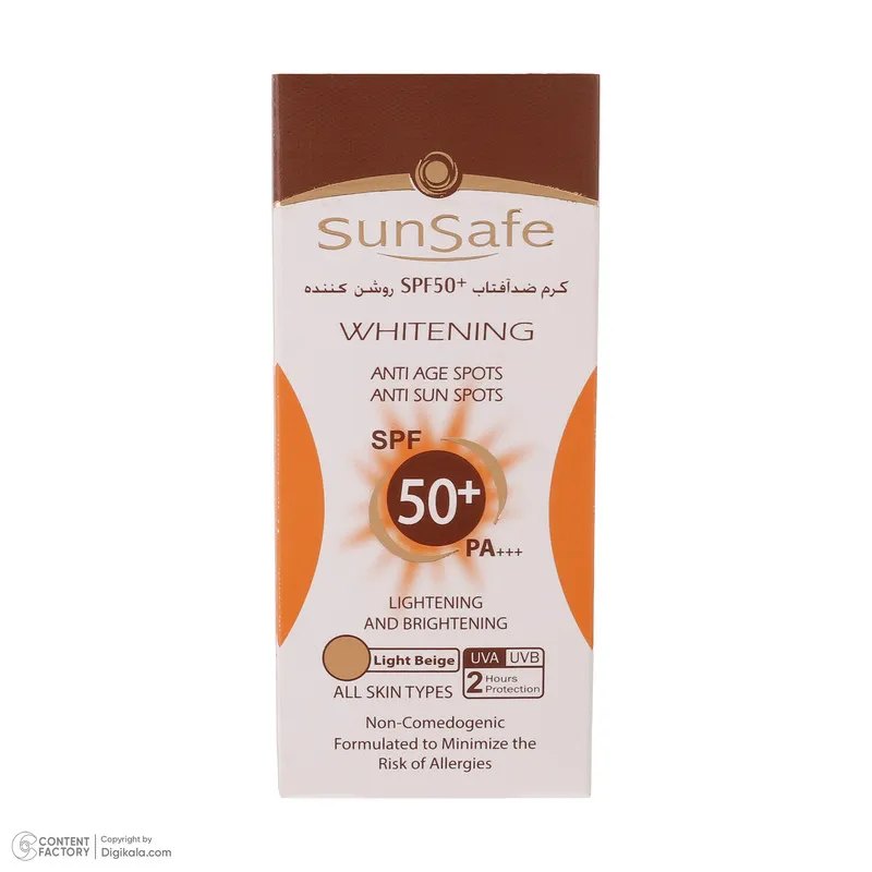 کرم ضد آفتاب رنگی سان سیف SPF 50 مدل 002 ‌مناسب برای انواع پوست‌ حجم 50 میلی لیتر - تصویر 4