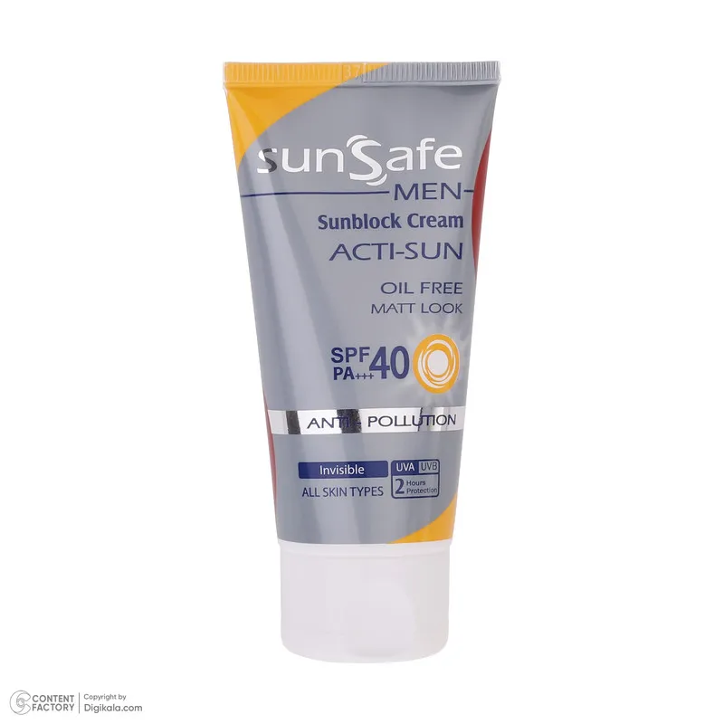کرم ضد آفتاب بدون رنگ سان سیف SPF 40 مدل ACTI-SUN مناسب برای انواع پوست حجم 50 میلیلیتر - تصویر 2