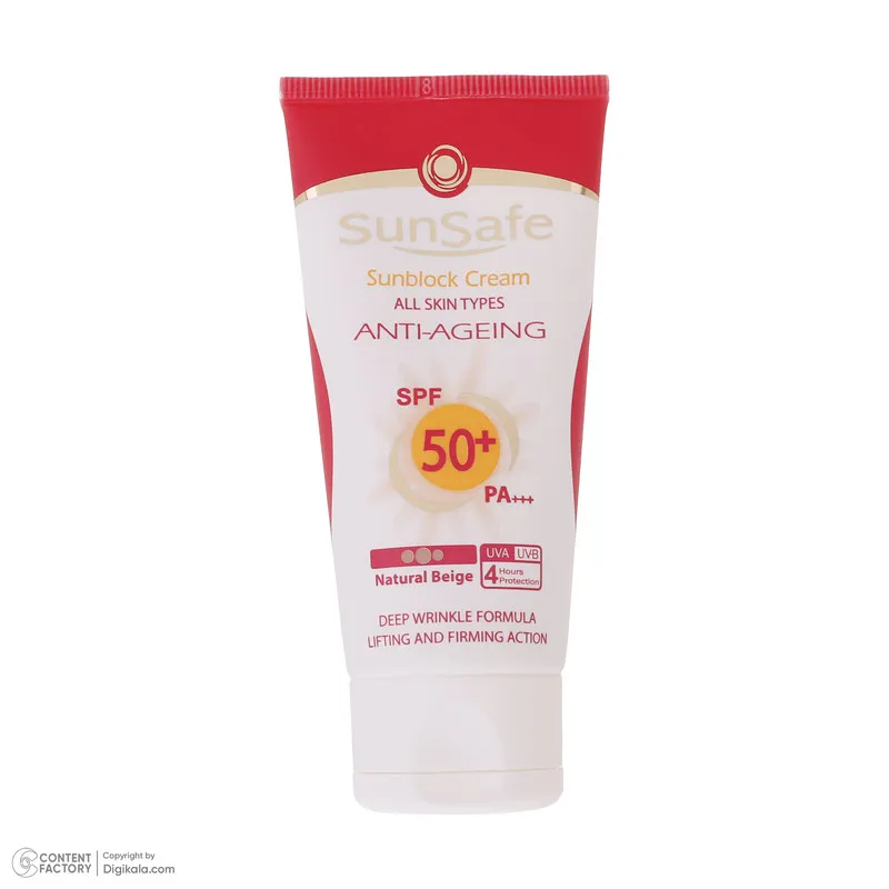 کرم ضد آفتاب رنگی سان سیف SPF 50 مدل ANTI-AGEING-02 مناسب انواع پوست حجم 50 میلی لیتر - تصویر 4