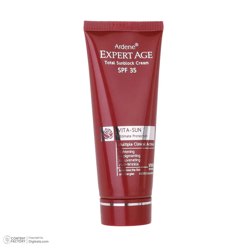 کرم ضد آفتاب بدون رنگ آردن اکسپرت ایج SPF 35 مدل VITA مناسب همه انواع پوست حجم 45 میلی‌لیتر - تصویر 5
