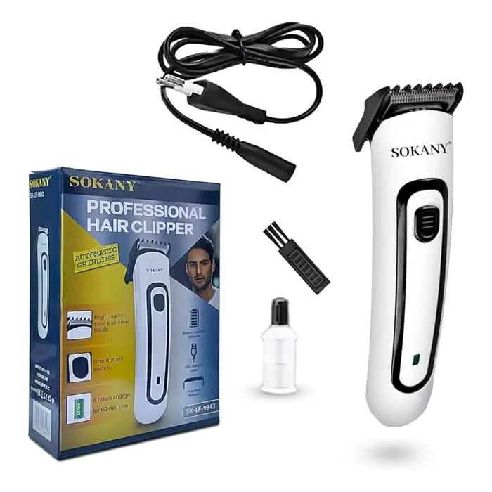 ماشین اصلاح موی سر و صورت شارژی سوکانی مدل SK-LF-9943 با تیغه استیل ضد زنگ، قابلیت اصلاح صفر میلی‌متر، شانه قابل تنظیم 0 تا 5 میلی‌متر و طراحی ارگونومیک - تصویر 3
