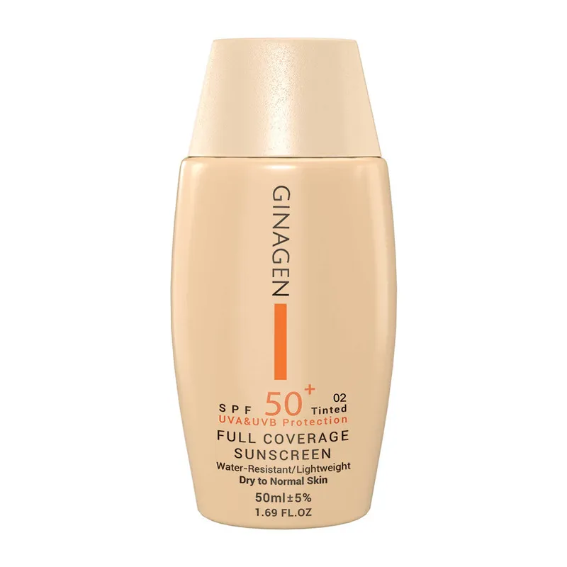کرم ضد آفتاب رنگی ژیناژن مدل SPF50 محافظ UVA ،UVB، ضدآب، مناسب پوستهای چرب و مختلط حجم 50 میلیلیتر - تصویر 2