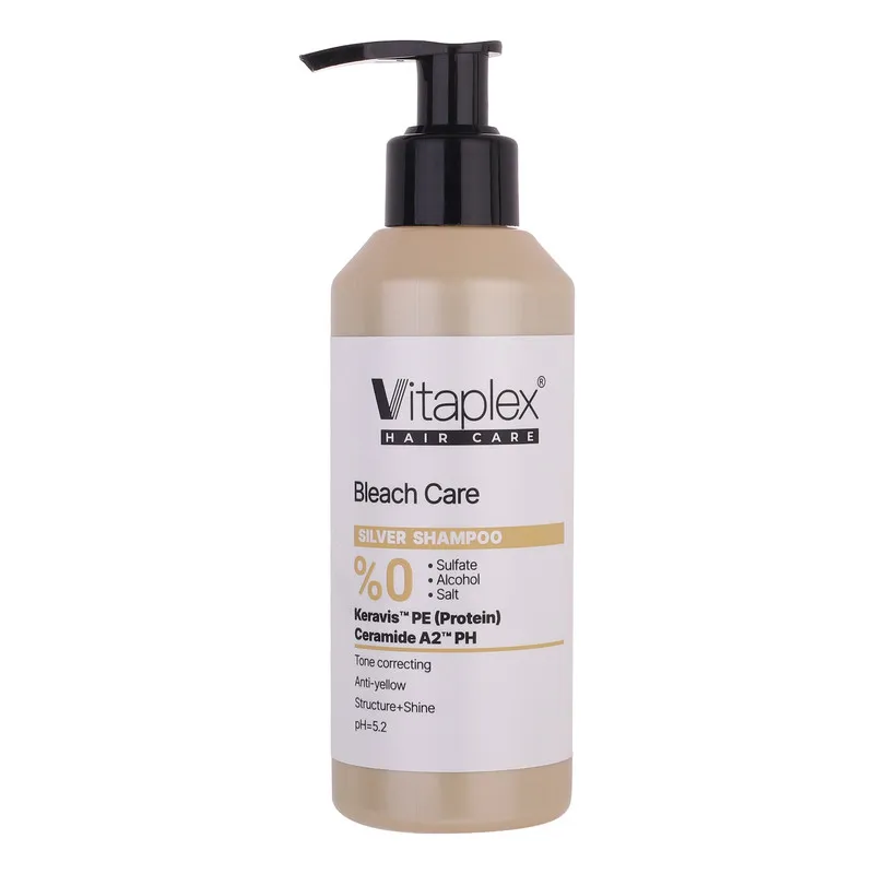 شامپو تثبیت کننده رنگ مو ویتاپلکس مدل Bleach Care 01 مناسب موهای رنگ شده حجم 200 میلی لیتر