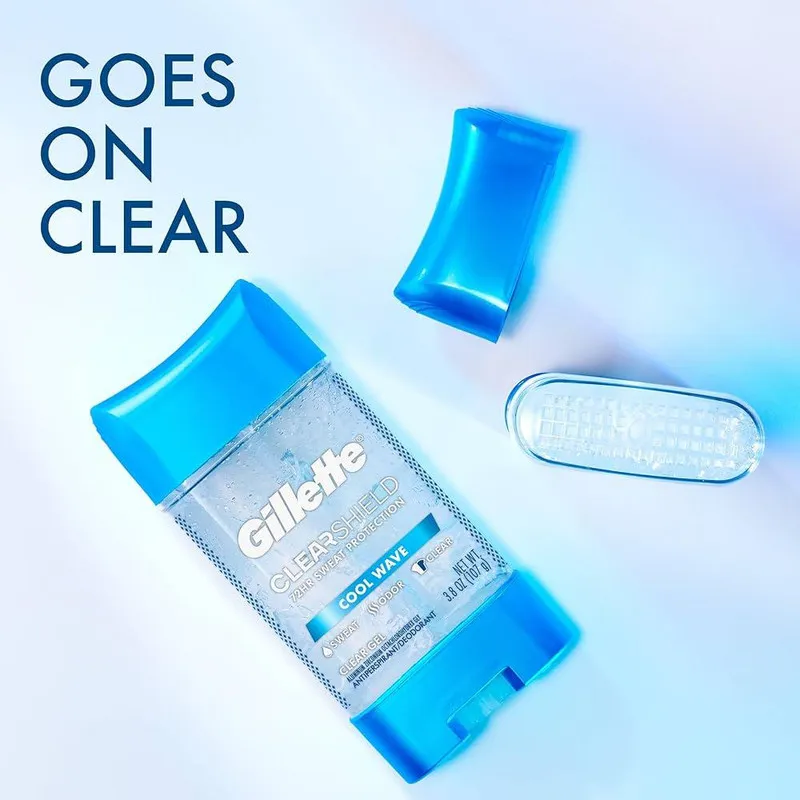 ژل شفاف ضد تعریق مردانه ژیلت مدل CLEAR SHIELD Cool Wave وزن 108 گرم - تصویر 2