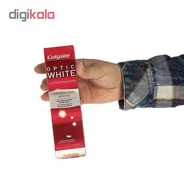خمیر دندان کلگیت مدل Optic White حجم 75 میلی لیتر مجموعه 2 عددی - تصویر 2