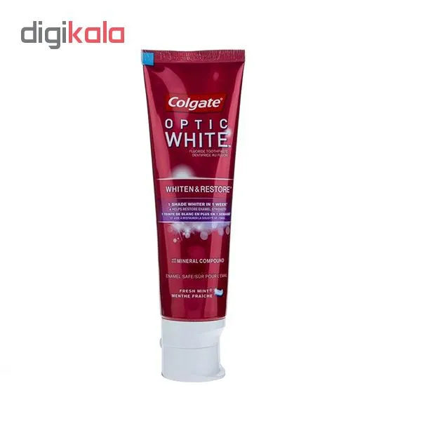 خمیر دندان کلگیت مدل Optic White حجم 75 میلی لیتر مجموعه 2 عددی - تصویر 3