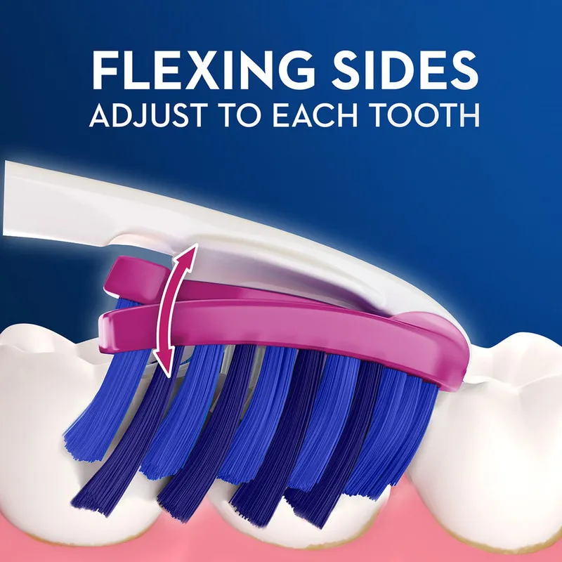 مسواک اورال-بی سری Pro-Flex مدل 3D Whie Luxe با برس متوسط - تصویر 6