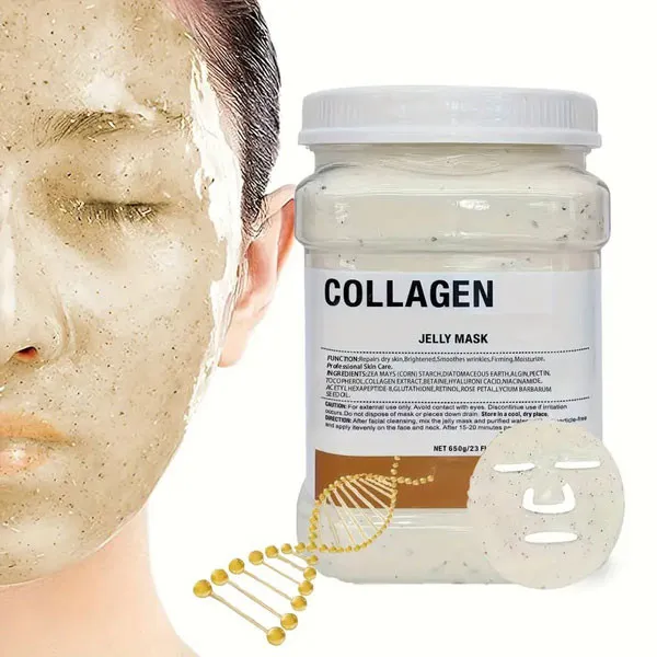 ماسک پودری هیدروژلی صورت دکتر مینایر مدل Collagen وزن 650 گرم با کلاژن هیدرولیز شده، آبرسان، مرطوب‌کننده، جوان‌کننده، کوچک‌کننده منافذ باز، ضد چروک و ضد پیری مناسب انواع پوست - تصویر 3