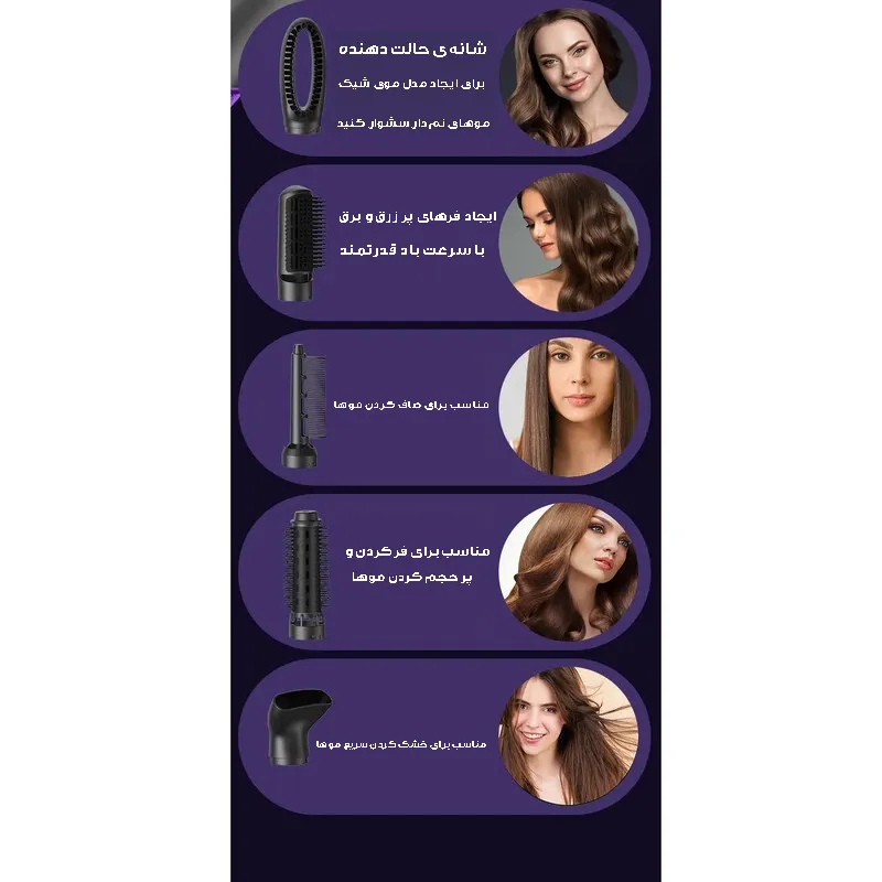 سشوار برس دار حالت دهنده مدل RE-2065 - تصویر 5