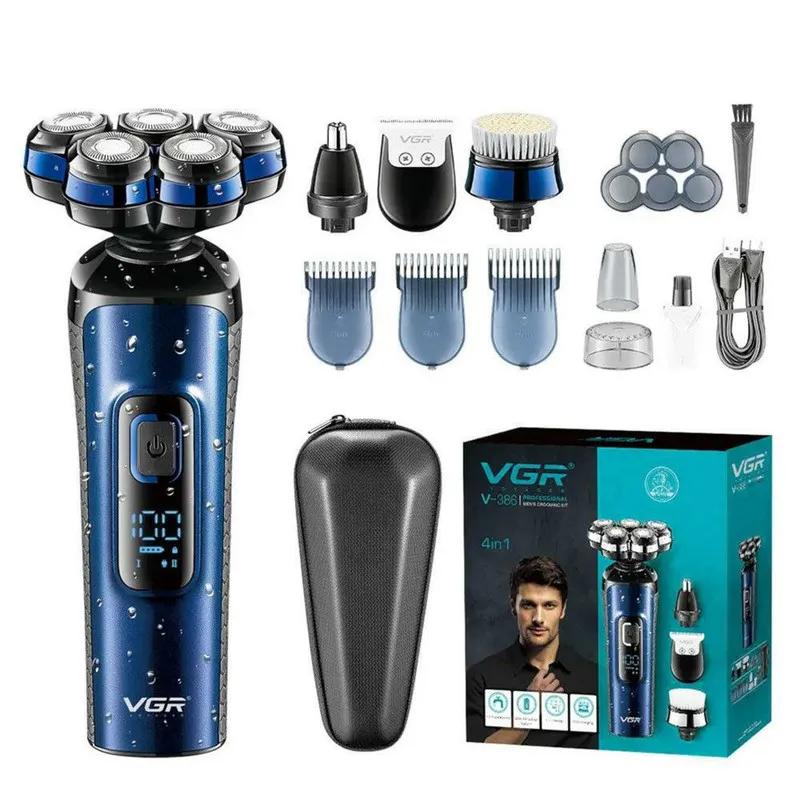 ماشین اصلاح موی صورت شارژی وی جی ار مدل V-386 - تصویر 4