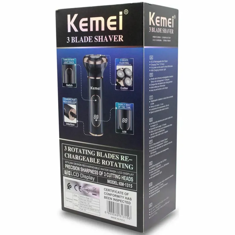 ماشین اصلاح موی صورت و بدن شارژی کیمی مدل KM-1315 - تصویر 2