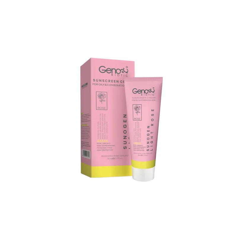 کرم ضد آفتاب رنگی ژنوبایوتیک با SPF 50 مدل سانوژن مناسب پوستهای چرب و مختلط حجم 50 میلیلیتر - تصویر 2