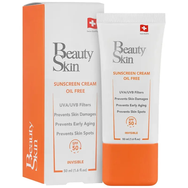 کرم ضد آفتاب بدون رنگ بی اس بیوتی اسکین SPF 50 مدل OF-IN مناسب برای پوست های چرب حجم 50 میلی‌لیتر - تصویر 2