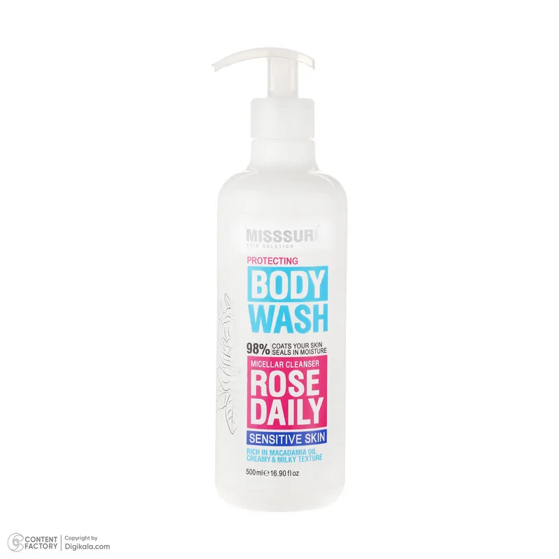 شامپو بدن میسوری مدل Rose Daily با رایحه خنک مناسب برای پوست حساس حجم 500 میلی لیتر - تصویر 2