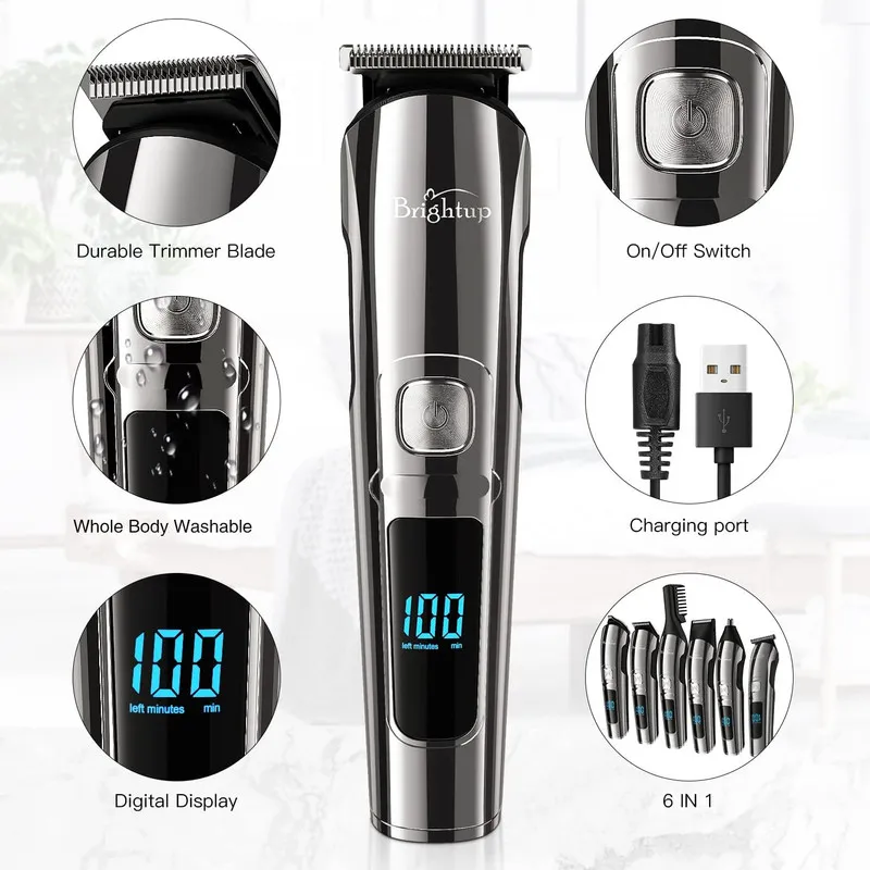 ماشین اصلاح موی سر و صورت شارژی برایتاپ مدل FK-8688T - تصویر 3