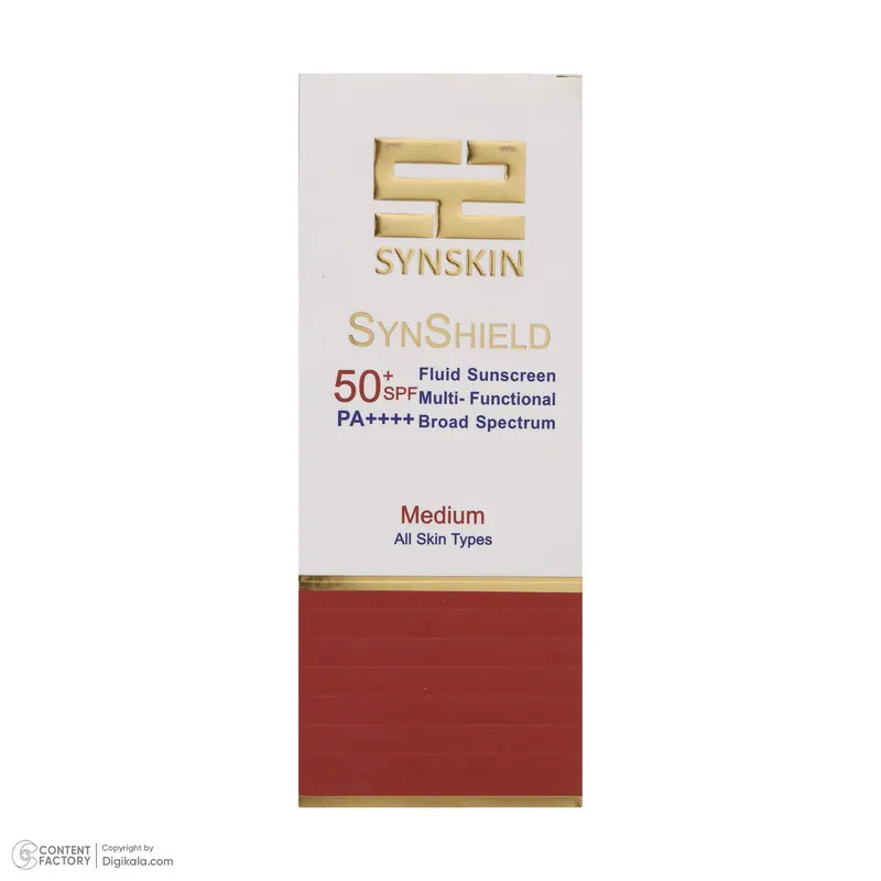 فلوئید ضد آفتاب رنگی ساین اسکین SPF 50 مدل Syn shield مناسب انواع پوست وزن 50 گرم - تصویر 2