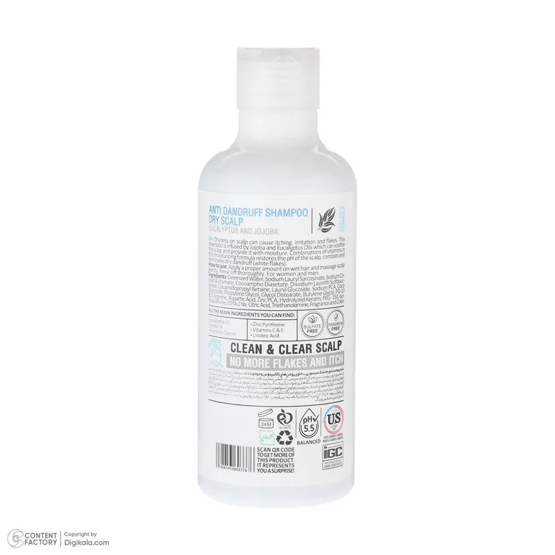 شامپو ضد شوره مو میسوری مدل Eucalyptus & Jojoba مناسب برای موهای دارای شوره و خشک حجم 320 میلی لیتر - تصویر 4