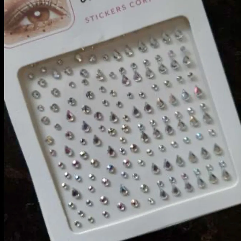 نگین صورت مدل چسبی قطره و نگین بسته 150 عددی - تصویر 3