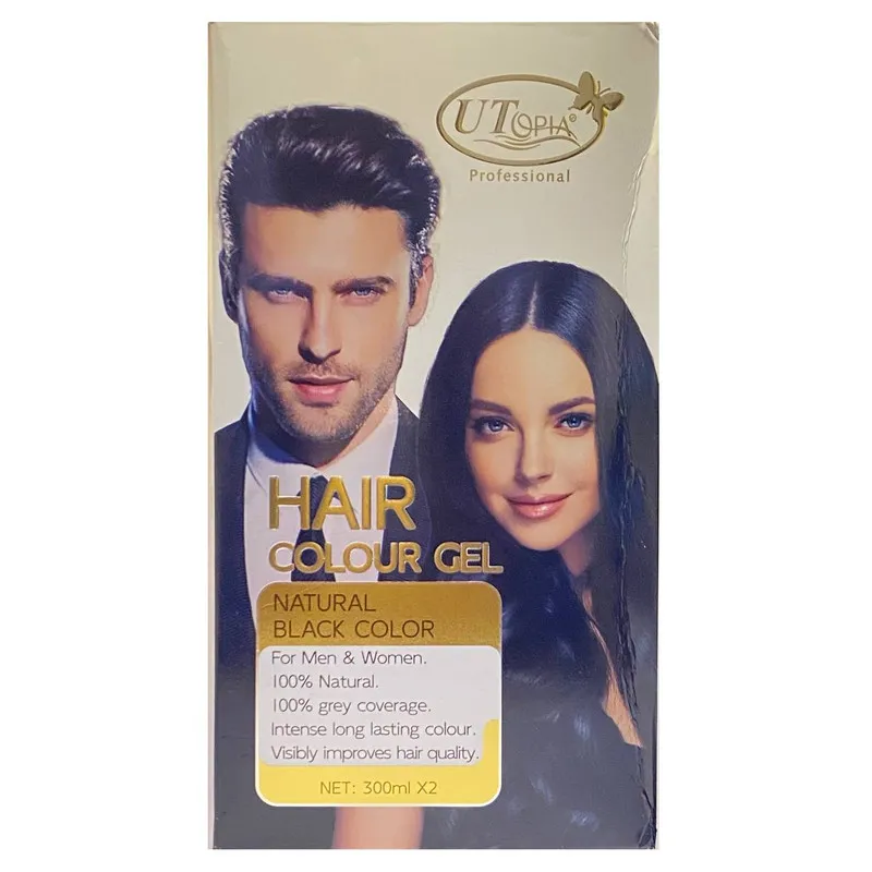 ژل رنگ مو اتوپیا مدل 2X حجم 600 میلی لیتر رنگ مشکی بسته 2 عددی - تصویر 2