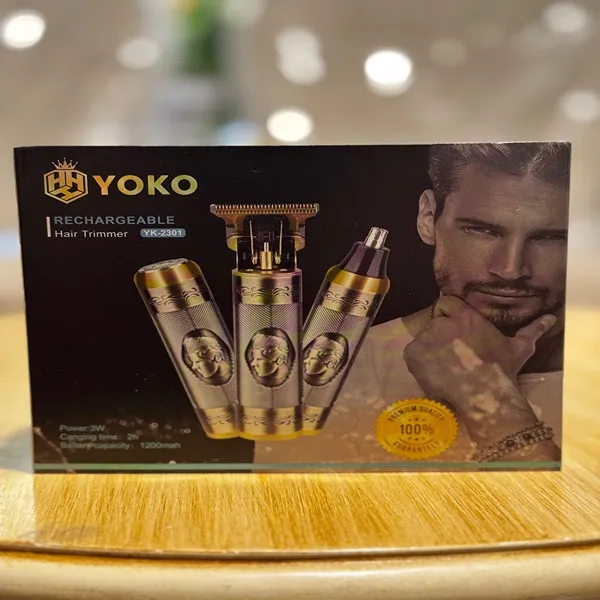 ست اصلاح موی سر و صورت شارژی یوکو مدل yk-2301 به همراه موزن گوش و بینی مدل 01 - تصویر 4