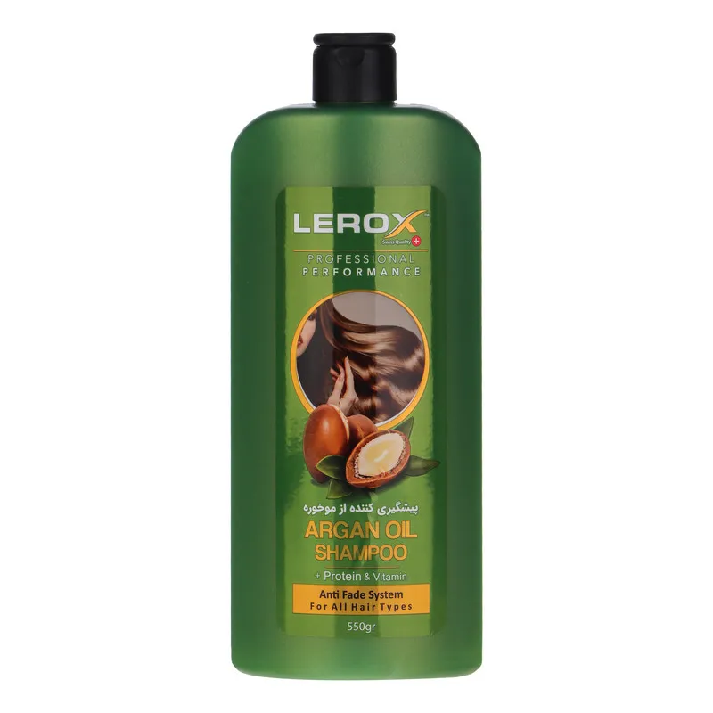 شامپو تقویت کننده مو لروکس مدل ARGAN OIL مناسب برای موهای آسیب‌دیده و شکننده وزن 550 گرم